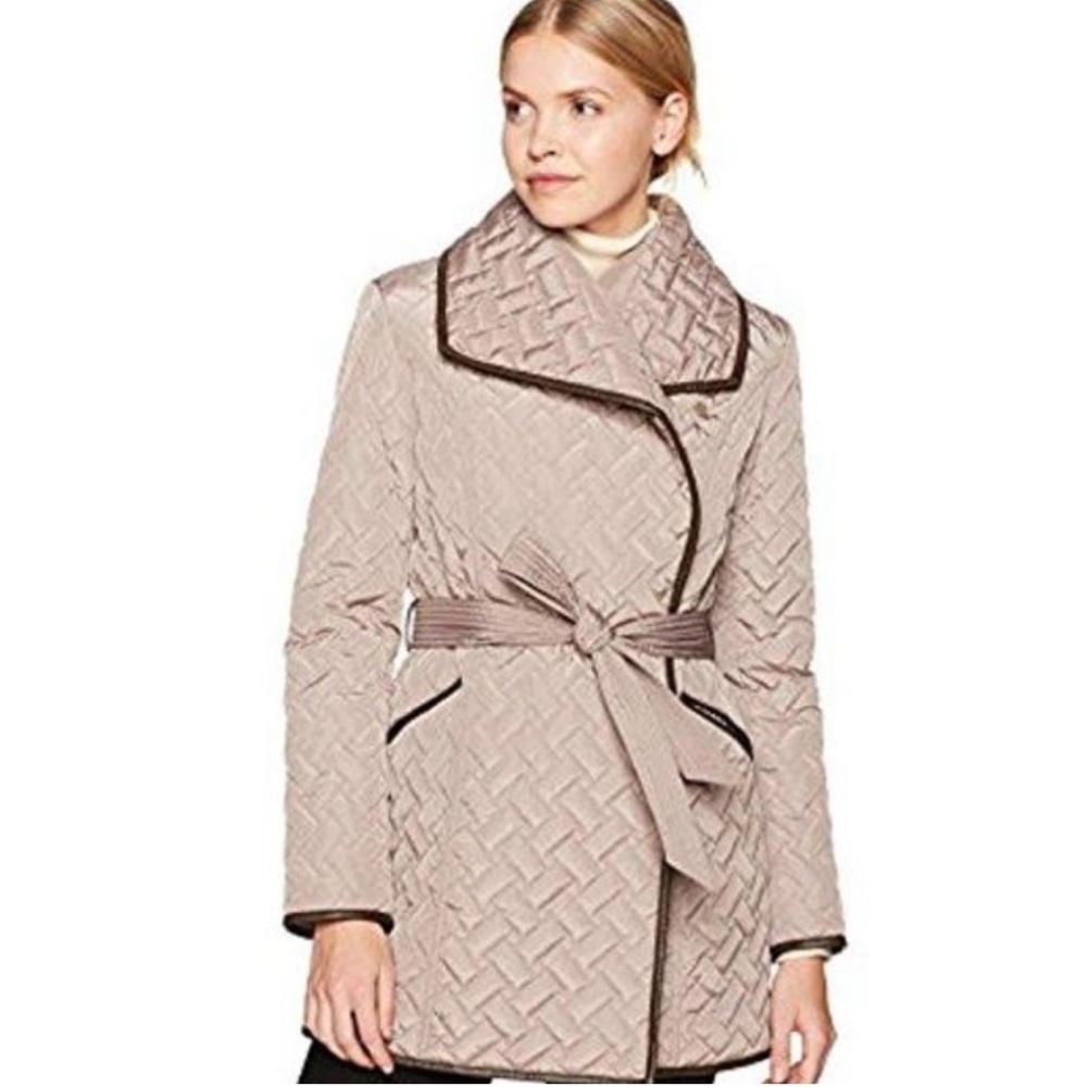 53. Cole Haan Signature Asymmetrical Quilted Coat